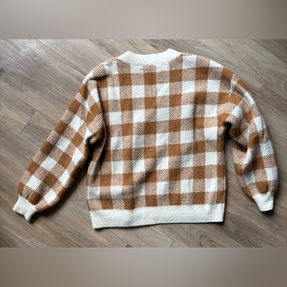 Loft V-Neck Checkered Sweater - Picture 4 of 4